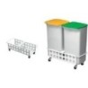 Metal Trolley For 2 x DURABIN 40 Litre Rectangular White - 1801622010