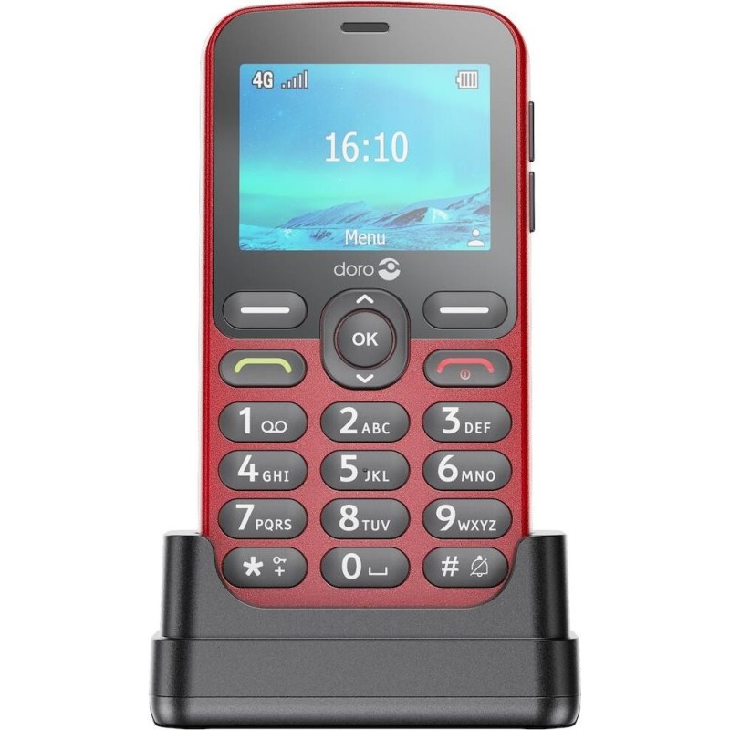 Doro 1880 4G, cellulare a bottoni grandi rosso