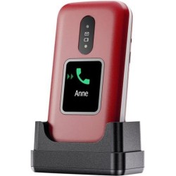 Doro 2880 4G, telefono a conchiglia con tasti grandi rosso