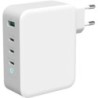 Deltaco Wall Charger, 1xUSB-A, 3xUSB-C, 130W - White