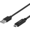 DELTACO USB2.0 cable, Typ A - Typ C 3m, black