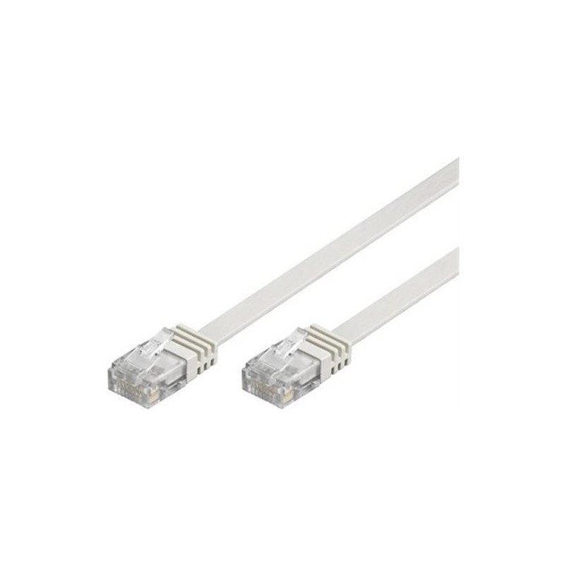 Deltaco TP-60V-FL cavo di rete Bianco 0,5 m Cat6 U/UTP [UTP] (DELTACO