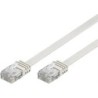 Deltaco TP-60V-FL cavo di rete Bianco 0,5 m Cat6 U/UTP [UTP] (DELTACO