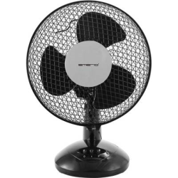 Ventilatore da tavolo, 23 cm, 2 velocit&agrave;, 3 pale, nero