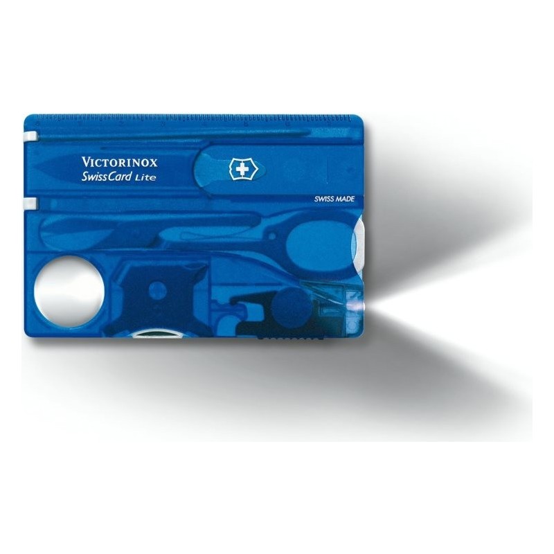 Victorinox V-0.73 22.T2 Taschenmesser Swiss Card Lite, blau transpare