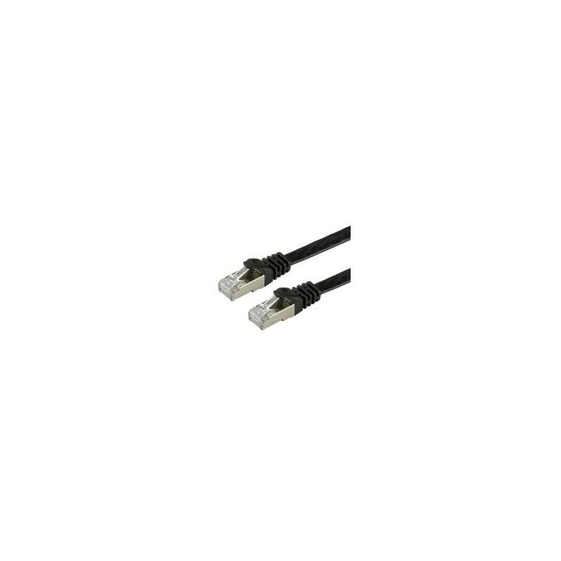 Value FTP Cat6 Flat Network Cable black 1 m cavo di rete Nero F/UTP