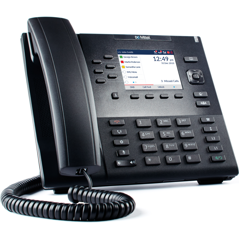 Mitel 80C00002AAA-A telefono IP Nero 9 linee LCD 6867I W/O AC ADAPTE