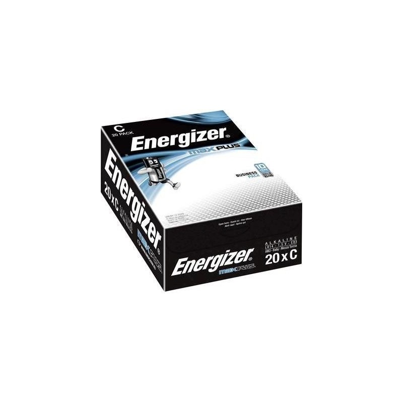 Energizer Max Plus C Alkaline Batteries Pack 20 - E301324102