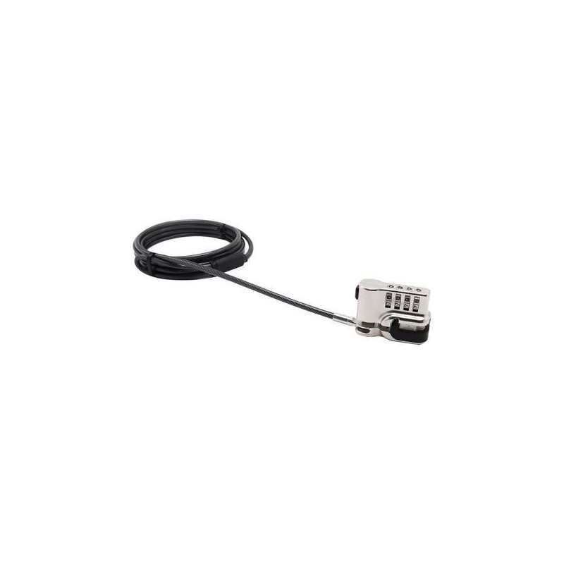 Dicota D31742 cavo di sicurezza Argento 2 m SECURITY CABLE LOCK FOR