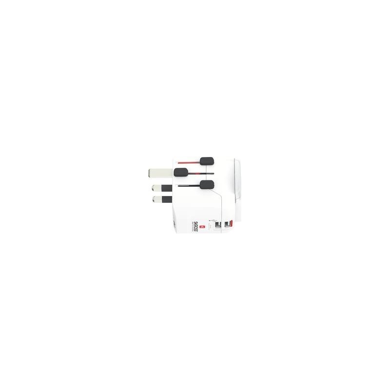 SKROSS L&auml;nderstecker Pro Light USB World (2xA), weiss