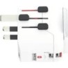 SKROSS L&auml;nderstecker Pro Light USB World (2xA), weiss