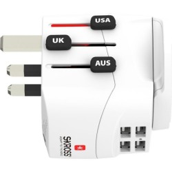 SKROSS L&auml;nderstecker Pro Light USB World (4xA), weiss