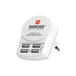 SKROSS World Adapter Pro + USB 4xA 3-polig (7A) Reiseadapter 1302522