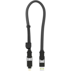 Rolling Square inCharge XL 6-in-1 Multi-Ladekabel 30cm Schwarz