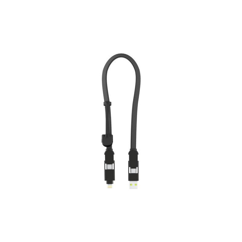 Rolling Square inCharge XL 6-in-1 Multi-Ladekabel 30cm Schwarz