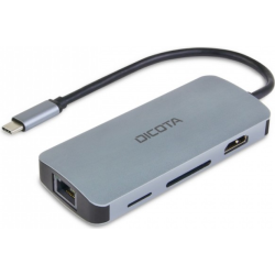 DICOTA Hub USB-C 100W 4K 8-in-1 HDMI,USB-A,USB-C,LAN,SD,microSD