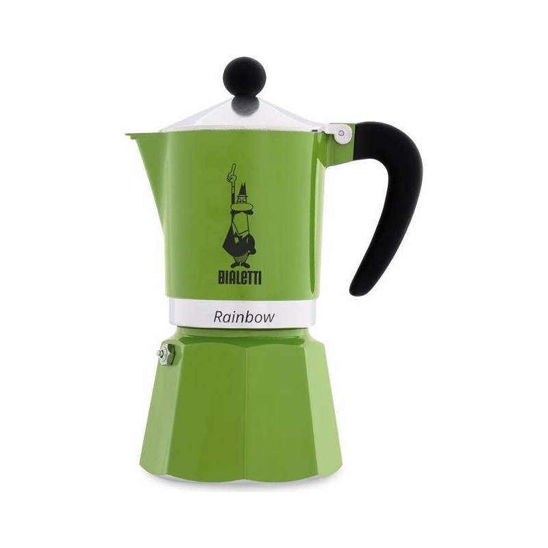 Bialetti Espressokocher Rainbow 3 Tassen gr&uuml;n