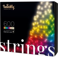 twinkly Smarte Lichterkette STRINGS mit 600 5mm LED RGBW , Kabel schw