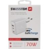 Swissten Ladowarka Sieciowa GuN 2 X USB C + USB 70 W Power Delivery B