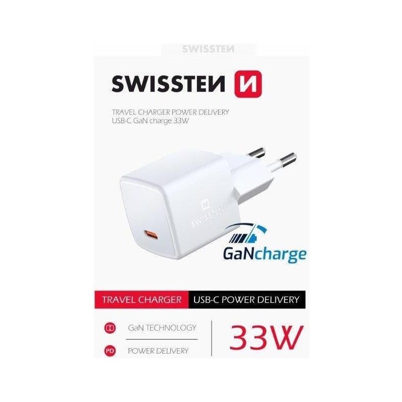 Swissten GuN USB-C 33W biala