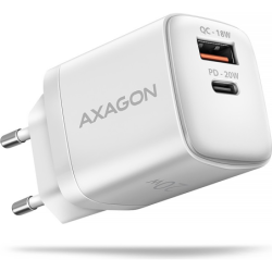 *AXAGON ACU-PQ20W PD&amp;QC wall charger 20W white