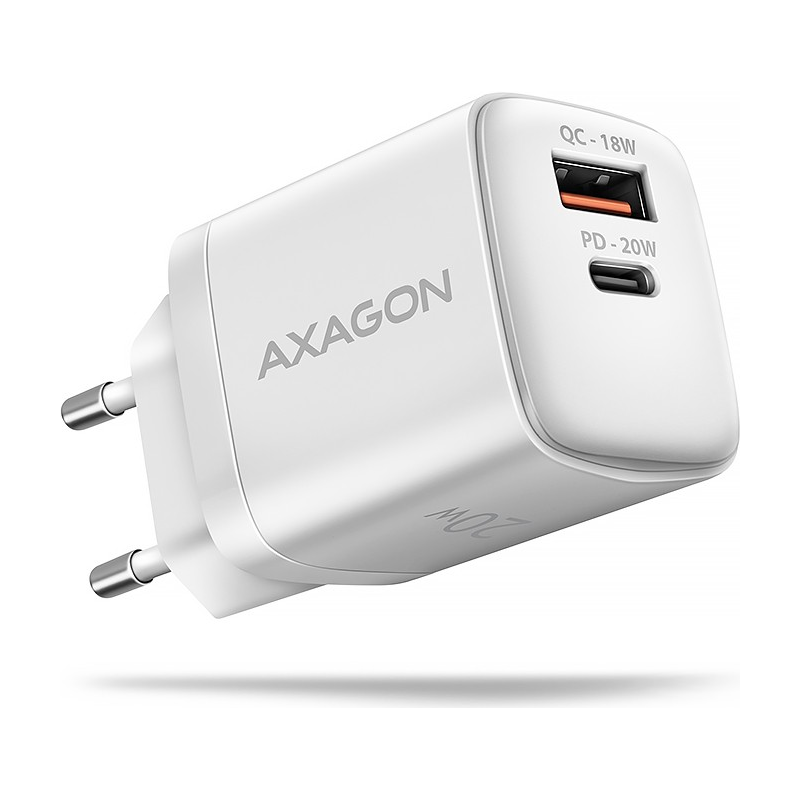 *AXAGON ACU-PQ20W PD&amp;QC wall charger 20W white