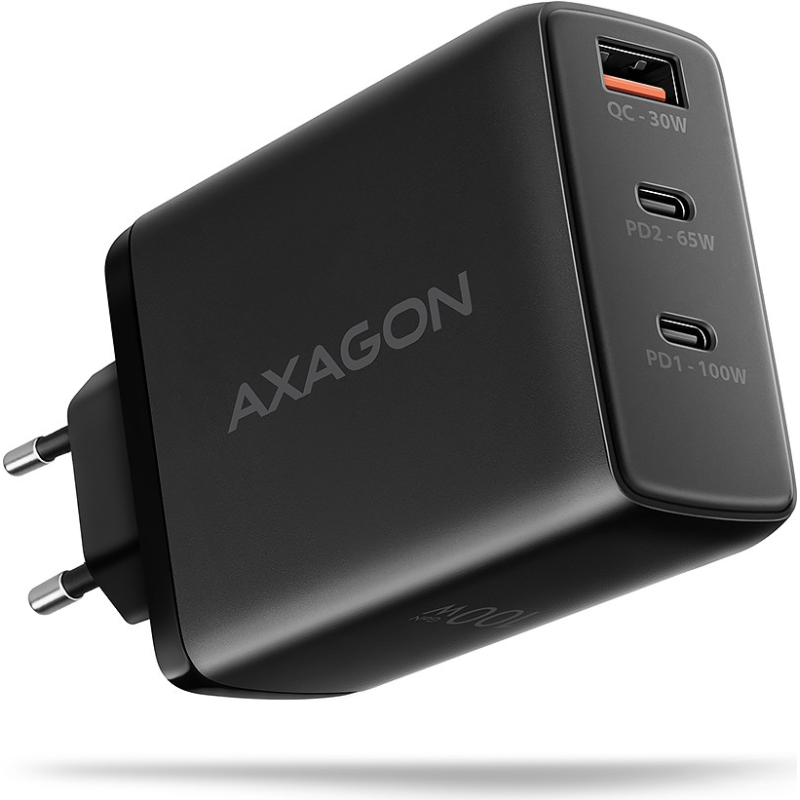 *ACU-DPQ100 GaN 3xport wall charger 100W black