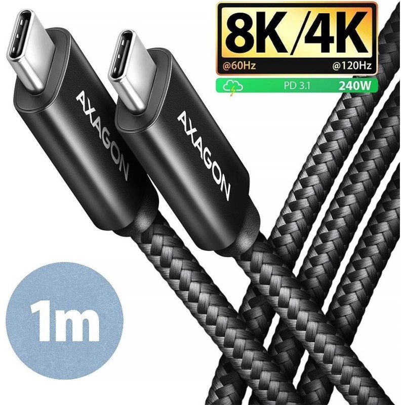 AXAGON BUCM4X-CM10AB NewGEN+ kabel USB-C &amp;amp lt -&amp;amp gt USB-C, 1m, 