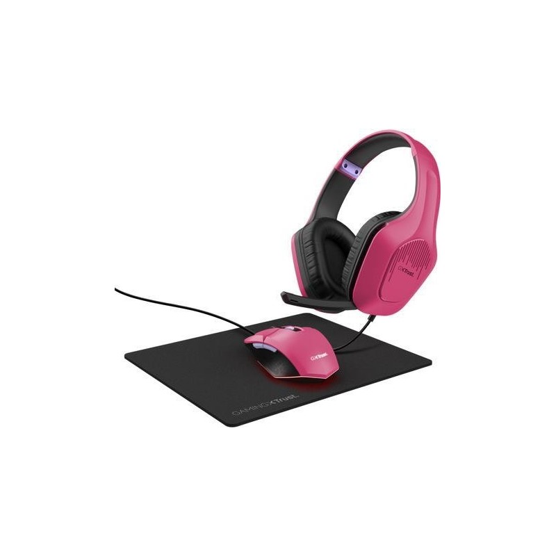 Trust GXT 790 Auricolare Cablato A Padiglione Giocare Nero Rosa GXT