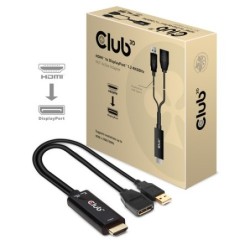 CLUB3D HDMI 20 TO DISPLAYPORT 12 4K60HZ HDR M/F ACTIVE ADAPTER Nero