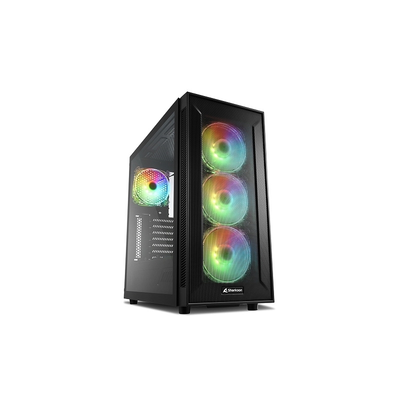 SHARKOON CASE ATX TG6M RGB 2XUSB 20 2XUSB 30 VETRO TEMPERATO 4X