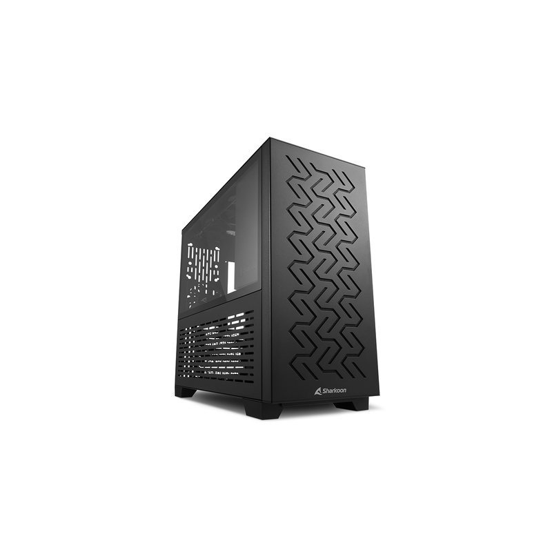 SHARKOON CASE MICRO-ATX 2XUSB 30 VETRO TEMPERATO 1X80MM FAN REAR