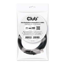 CLUB3D MINI DISPLAY PORT 12 MALE TO DISPLAY PORT MALE CABLE 2 METERS