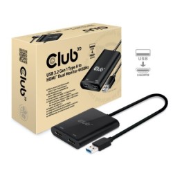 CLUB3D USB A to HDMI™ 20 Dual Monitor 4K 60Hz