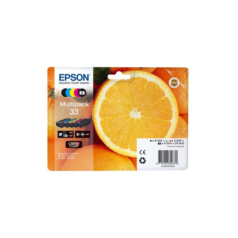 Epson Oranges Multipack 5-colours 33 Claria Premium Ink