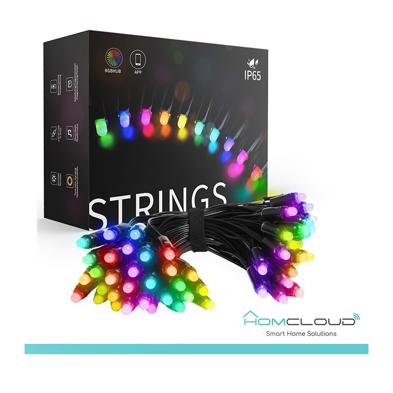 Stringa di Luci decorative a Led Smart OUTDOOR RGB-IC Wi-Fi+Bluetooth