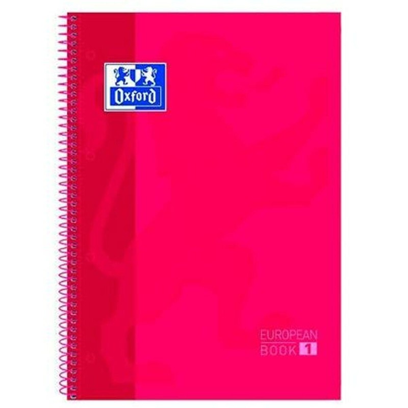 Quaderno Oxford European Book Rosso A4 5 Pezzi