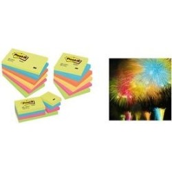 Foglietti riposizionabili Post-it&Acirc;&reg; Notes Energy 51x38 mm neon asso