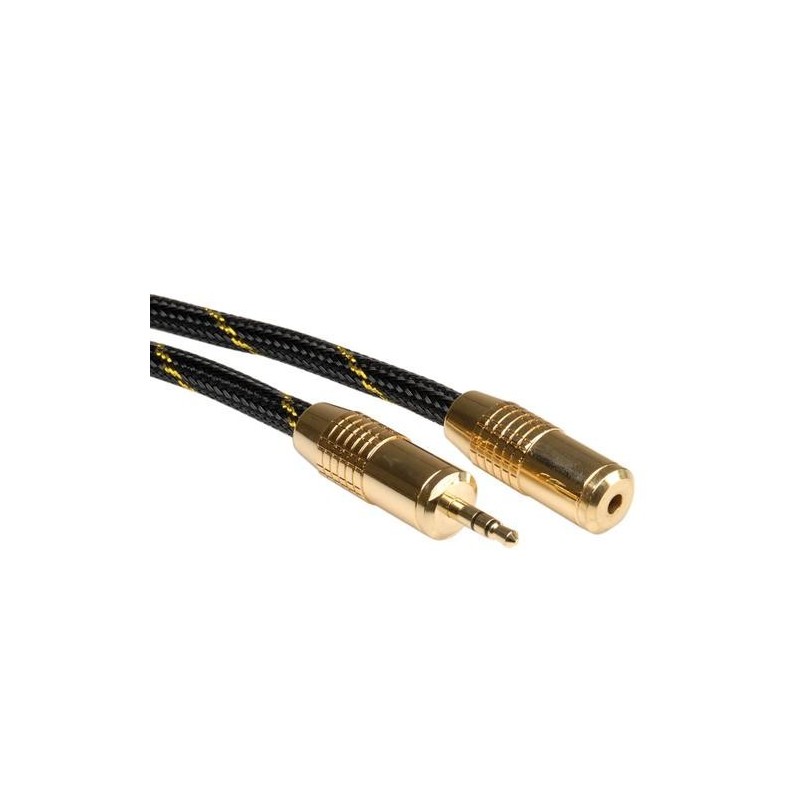 Cavo di prolunga audio ROLINE GOLD da 3,5 mm, M/F, 2,5 m