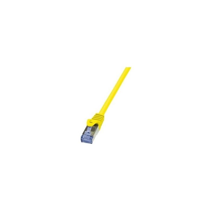 Cavo patch CAT6A 7,5 m giallo S/FTP 2x RJ45, LSZH, CU