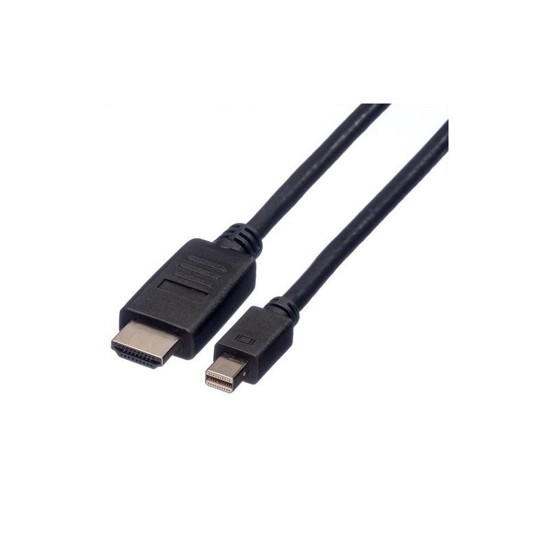 Cavo Mini DisplayPort ROLINE, Mini DP - HDTV, M/M, 2m