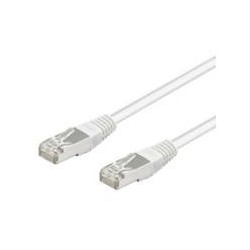 Cavo patch CAT5e 0,5 m bianco SF/UTP 2xRJ45, PVC, CCA