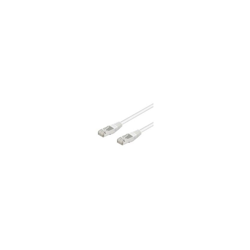 Cavo patch CAT5e 0,5 m bianco SF/UTP 2xRJ45, PVC, CCA