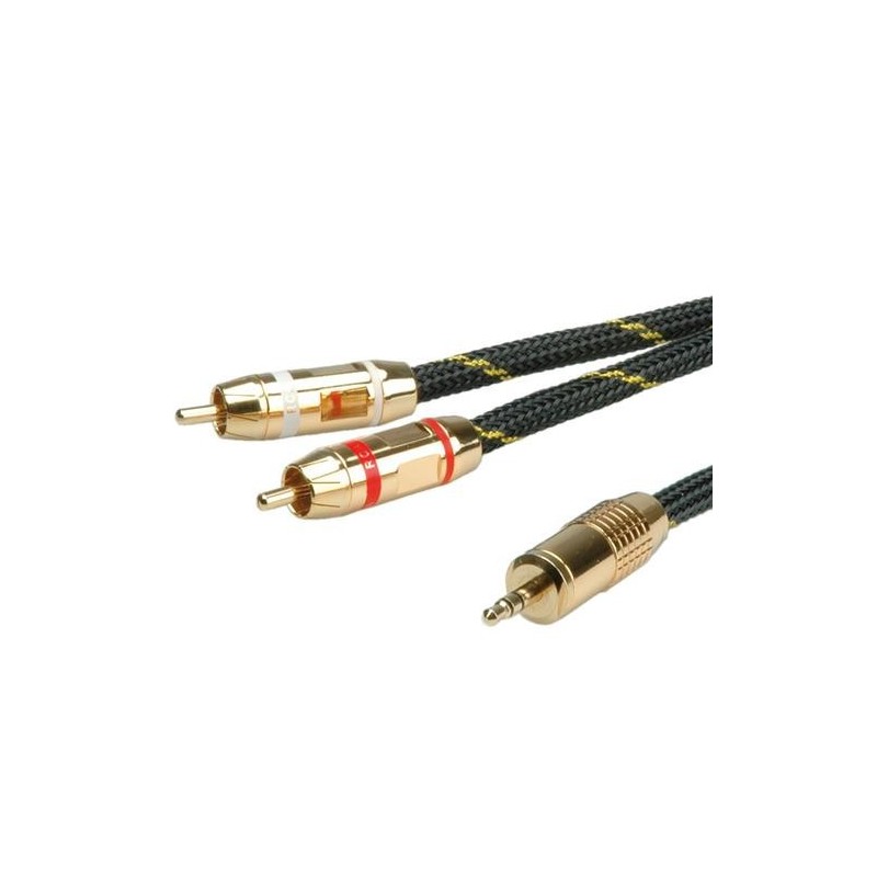 ROLINE GOLD Cavo di collegamento audio stereo da 3,5 mm - 2 x Cinch (