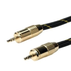 Cavo di connessione audio ROLINE GOLD da 3,5 mm, M/M, 5 m