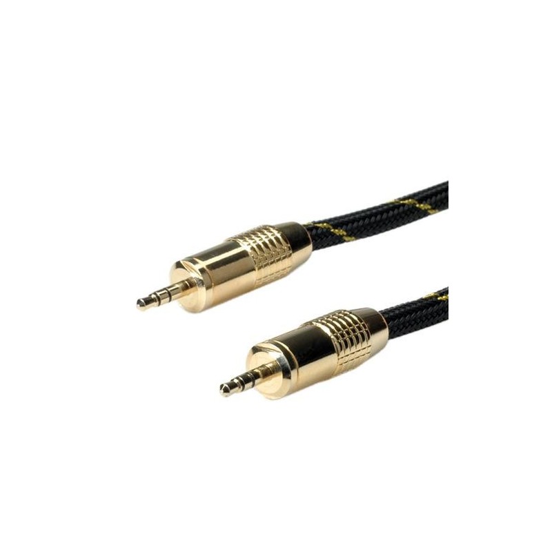 Cavo di connessione audio ROLINE GOLD da 3,5 mm, M/M, 5 m