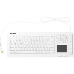 KEYSONIC Tastiera USB IP68 con Touchp. QWERTZ, silicone, cavo da 1,8 