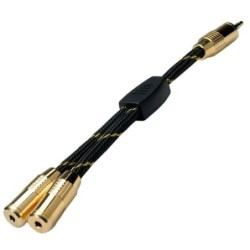 Cavo adattatore ROLINE GOLD 3,5 mm (1x M, 2x F), 0,15 m