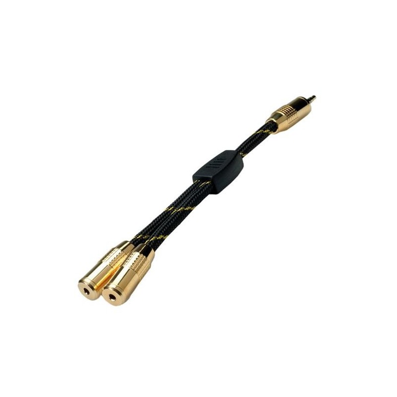 Cavo adattatore ROLINE GOLD 3,5 mm (1x M, 2x F), 0,15 m