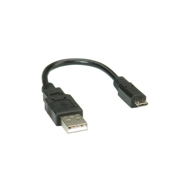 Cavo USB 2.0 ROLINE, A - Micro B, M/M, 0,15 m